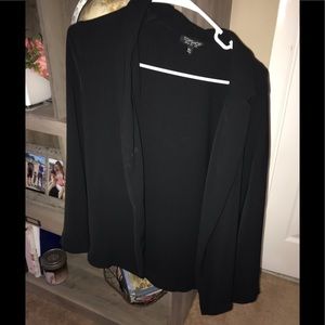 Topshop size 4 fitted silky black blazer jacket